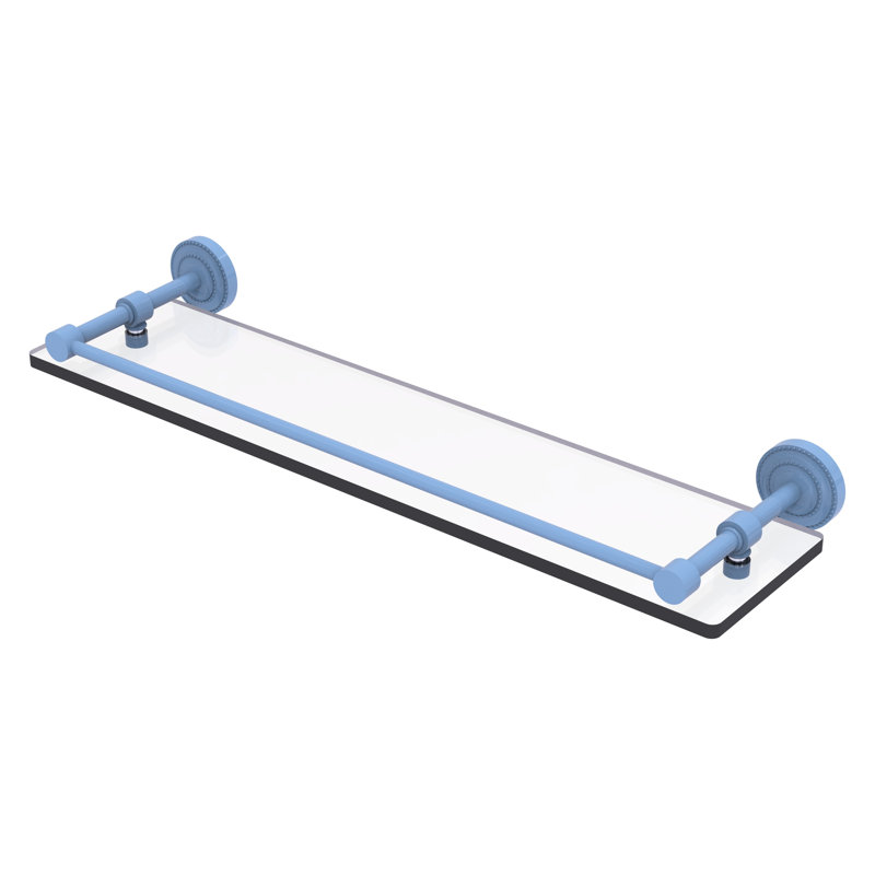 Tablette flottante Dottingham, H 3 po x l 22 po x P 5 po, Bleu troll plat
