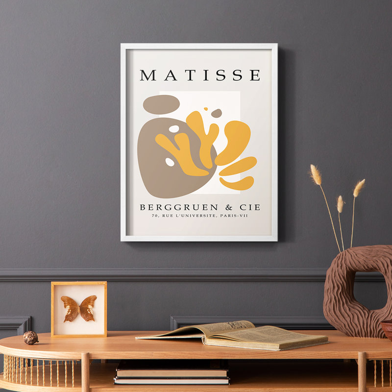 Matisse CXL, reproduction encadrée - bois massif, Blanc, H 10 po x l 8 po
