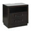 Mobilier de chambre à coucher moderne 1pc Table de chevet avec 2 tiroirs à DEL avec ports de rangement USB et prises de courant