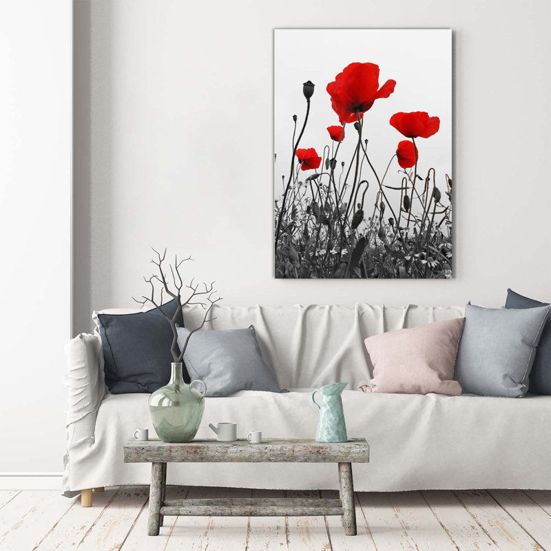 Field Poppies - Wrapped Canvas Print