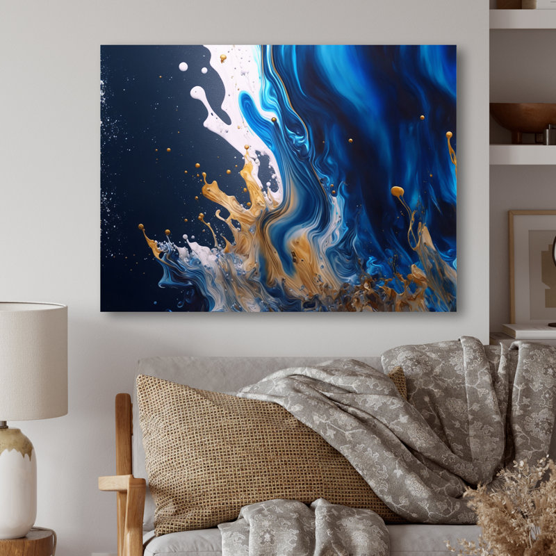 Dilwyn Abstract Wall Decor on Metal, 30" H x 40" W