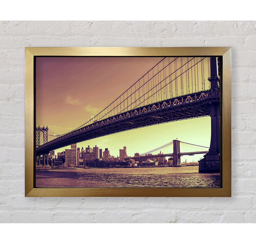 Bridges of NYC - Einzelne Bilderrahmen Kunstdrucke