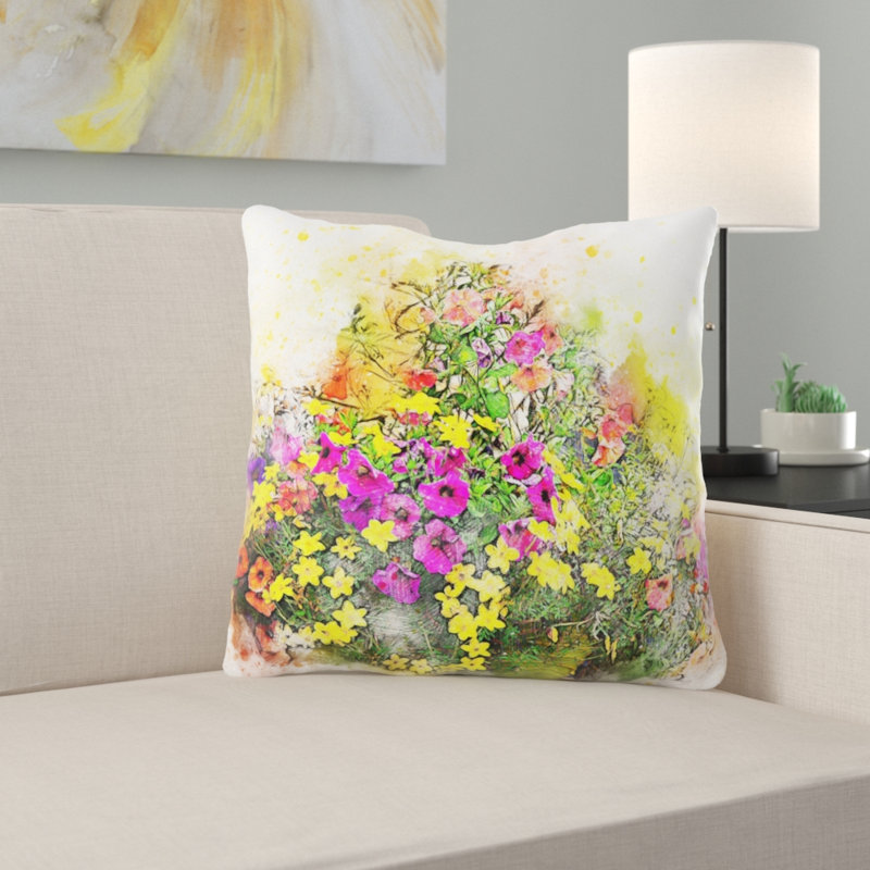 Housse de coussin Pinney, Microsuède, Intérieur