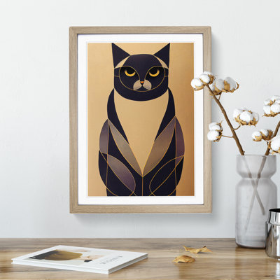Cat Deco No.3 - Single Picture Frame Print