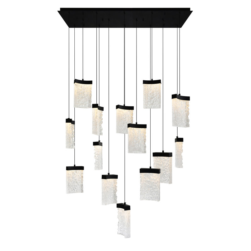 Lustre noir à DEL intégré, Noir