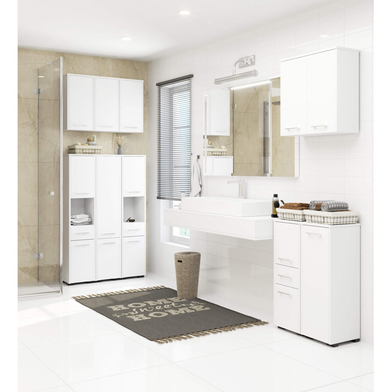Ercelle Linen Cabinet, White