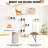 5-piece Wall Mounted Cat Furniture With Cat Tree & Scratching Post(Beige)-1252690495