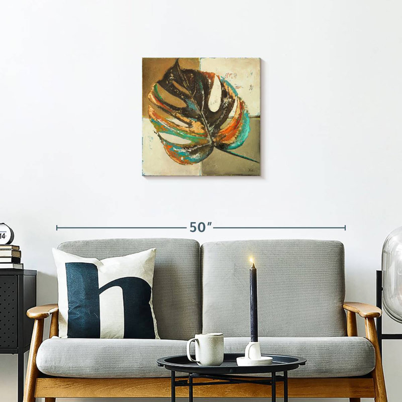 Harnek feuilles contemporaines II, H 20 po x l 20 po