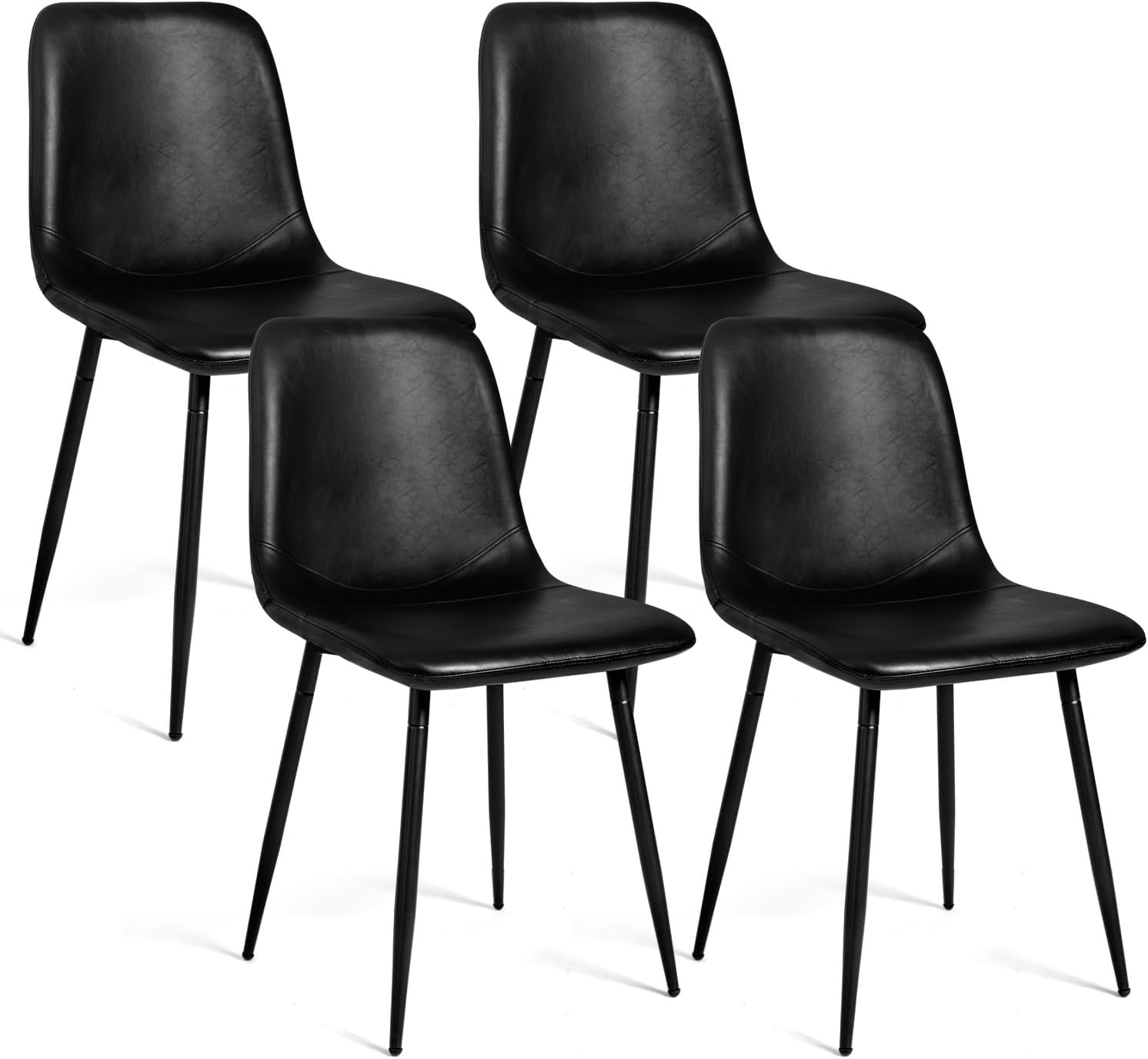 Hokku Designs Kettner Modern Faux Leather Dining Chairs Set Of 4