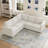 Aubade Storage L-Shaped Modular Sofa Set With Pull-Out Sofa Bed-2120586625