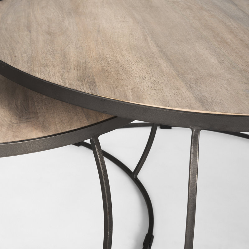 Tables basses gigognes Ratcliff, L 22 po x L 64 po, Argent