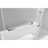 Kingston Brass 60-Inch Acrylic Rectangular 3-Wall Alcove Tub With Tub Door, Drain-108329349-108329351