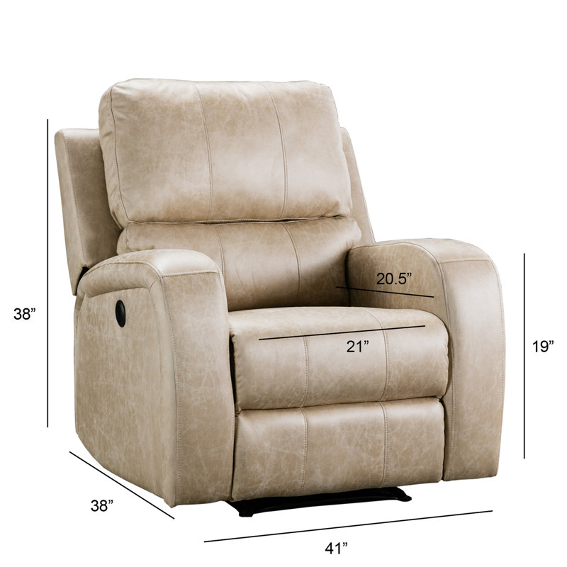 Fauteuil inclinable électrique en similicuir Dorae