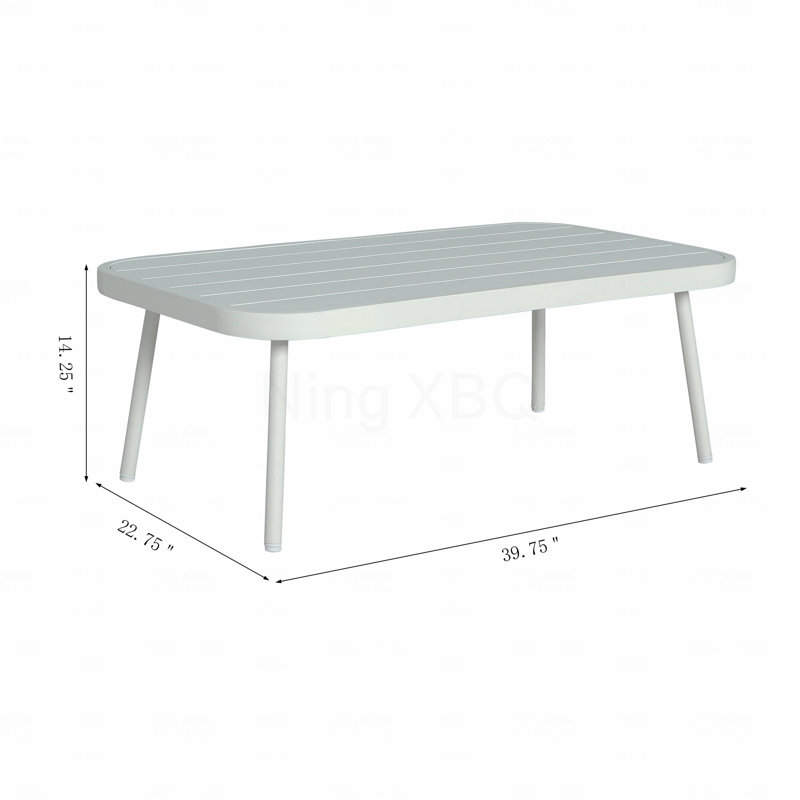 Causeuse et table Steel Steel, Blanc
