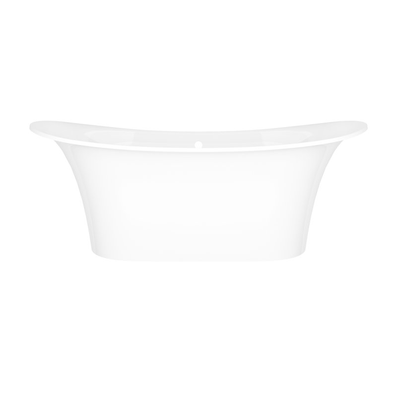 Toulouse 71.13" Freestanding Soaking Bathtub, Standard White