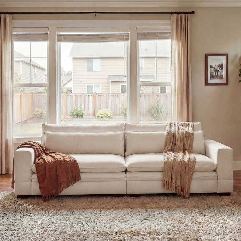 104" Modern 3-Seat Sofa Couch