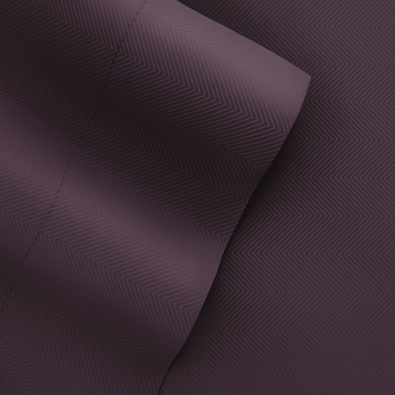 Simply Soft™ Chevron Embossed Bed Sheet Set, Purple, King