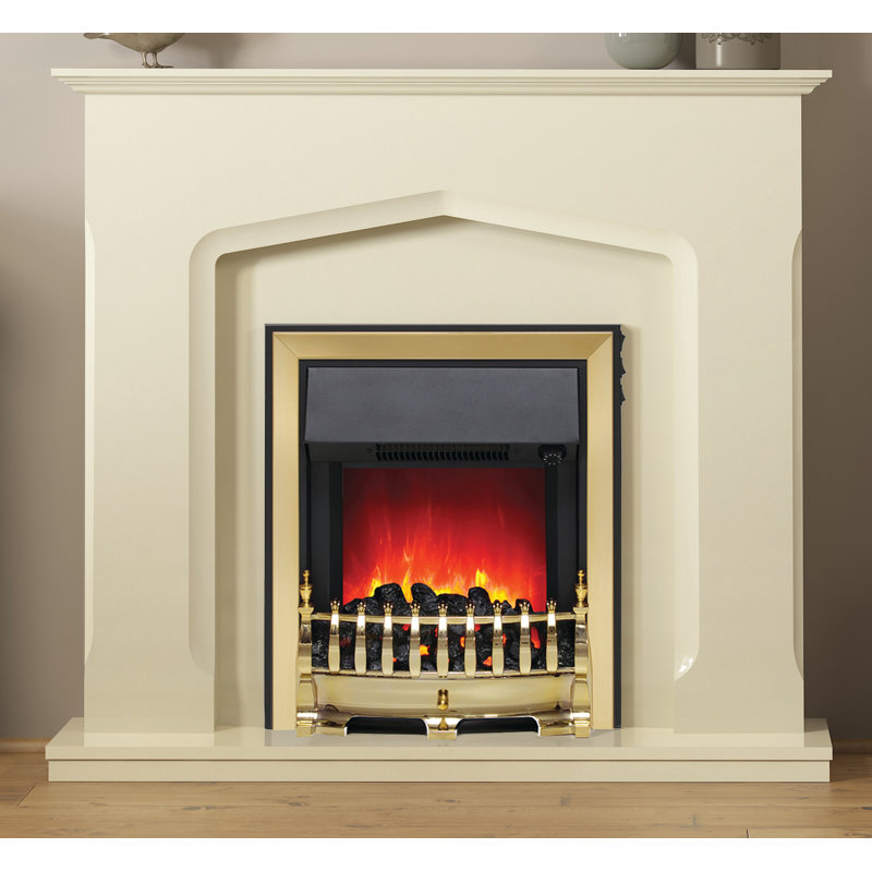 Fazer Inset Electric Fire, Brass