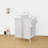 Large Capacity 110L Laundry Hamper, 2 White Cloth Basket With Lid And Sorting Cards For Clothes & Storage Bin Hamper Lid, Storage,