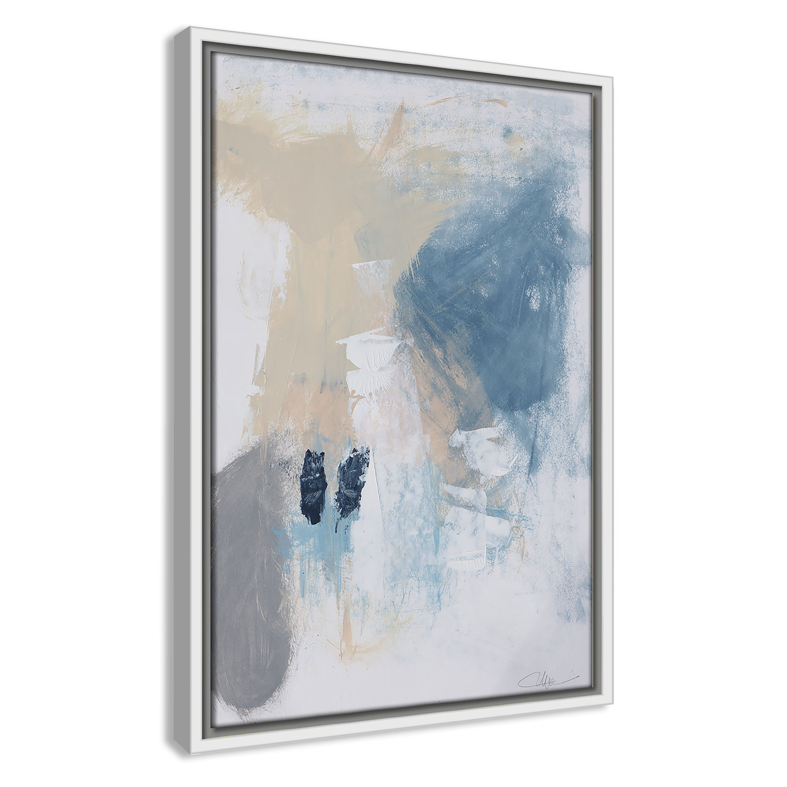 Runa "Coastal Carnival II" Print, White Floater Framed Canvas, No Mat, 19.5" H x 13.5" W x 2" D