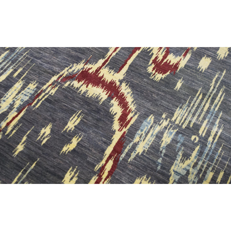 Hand-Knotted High-Quality Black Area Rug