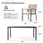 6 - Person Rectangular Iron Dining Set with Cushions