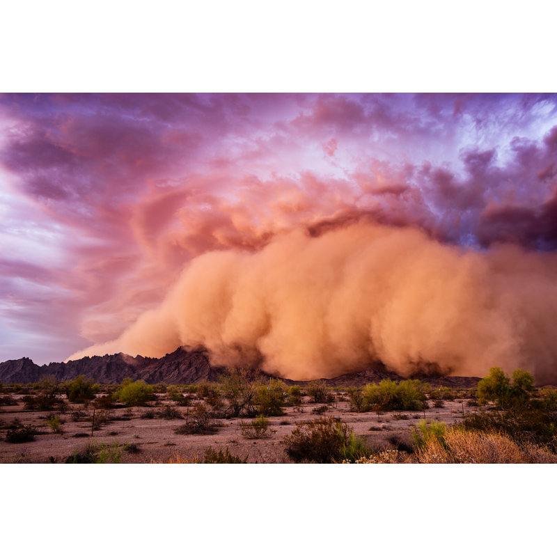 Tempête de poussière, désert de l'Arizona, H 20 po x l 30 po