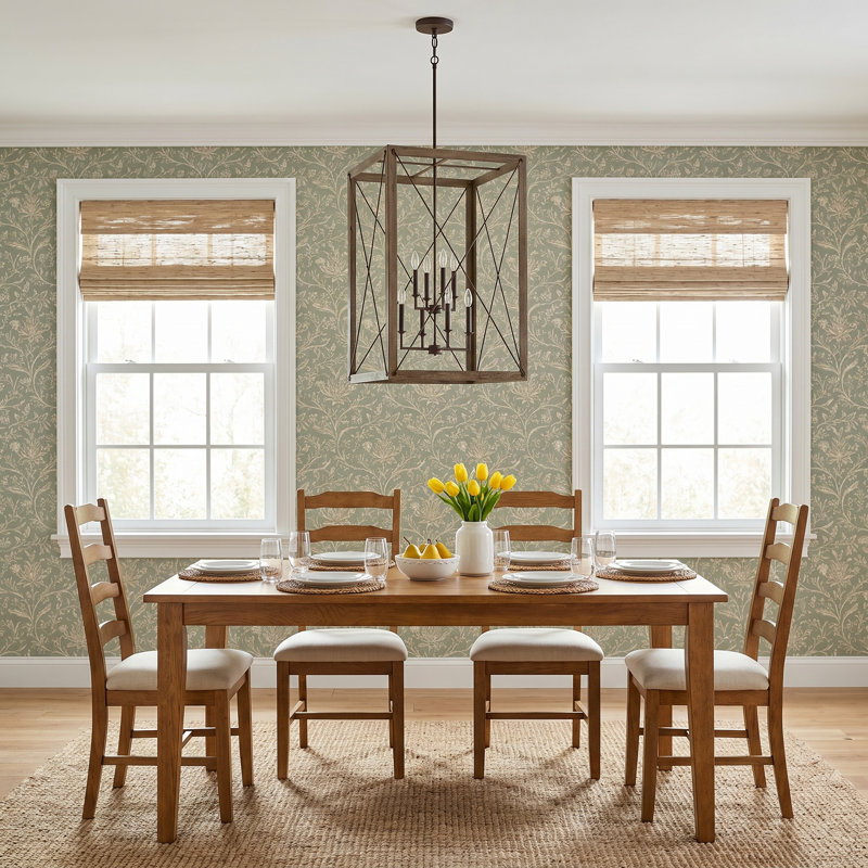 8 - Light Dimmable Lantern Square / Rectangle Chandelier, 60W(Bulb not Included)