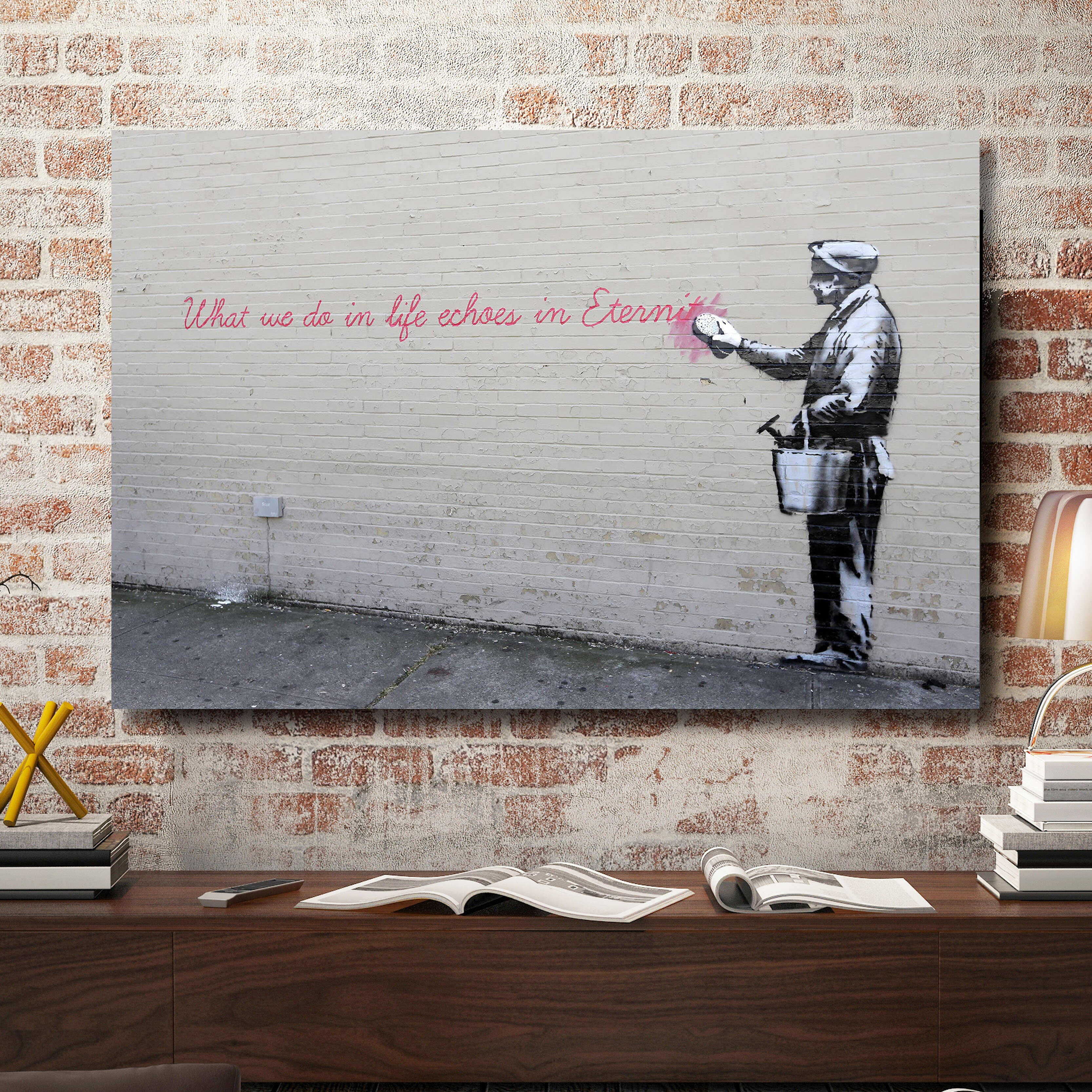 What We Do in Life Echoes in Eternity' Vintage Advertisement on Wrapped Canvas East Urban Home Size: 16 H x 24 W x 1.5 D