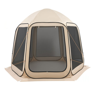 Screen House Tent, 10 X 9.2 Ft, 4-8 Person Pop Up Screen Tent, Portable Screened In Canopy With Carry Bag, Netting Sides, Ground Stakes, For Garden, Patio, Backyard, Outdoor Activities