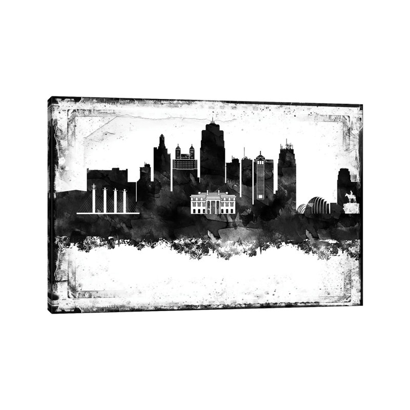Kansas City Skylines - Wrapped Canvas Painting, 66.04 cm H x 45.72 cm W