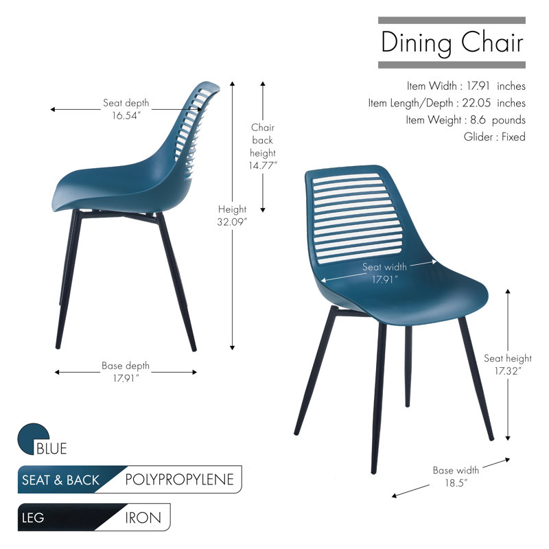 Chaise d'appoint Adalrik, bleu
