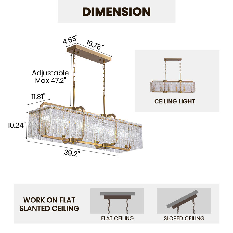 Lustre en cristal 6 lumières Fritsche