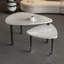 Table basse rotative blanche en pierre frittée | Salon moderne à 360 ° | Idée de cadeau-1759982449-1759982450