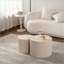 Table basse fabriquée à la main en forme d'olive avec piédestal robuste pour le salon, facile à assembler et amp; Options multicolores