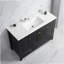 Ensemble de meuble-lavabo noir 48 po avec lavabo en céramique et armoire de rangement abondante - 4 portes à fermeture douce et 2 tiroirs