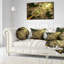 Coussin lombaire floral foncé et fractal