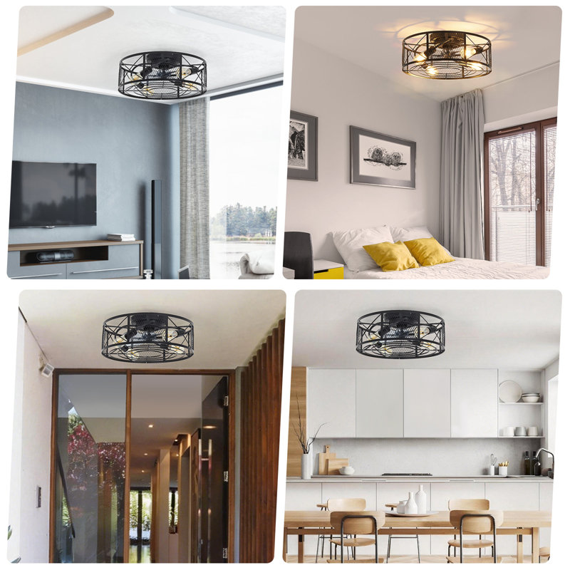 Ventilateur de plafond sans lame 20 po à cage Boho