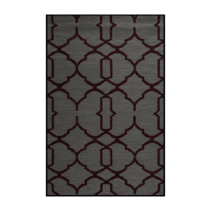 Tapis noir en treillis lavable à la machine