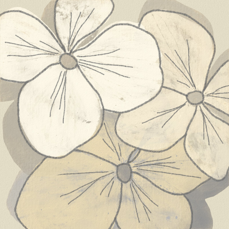 Beige Blooms III by Alonzo Saunders - Wrapped Canvas Print, 91cm H x 91cm W