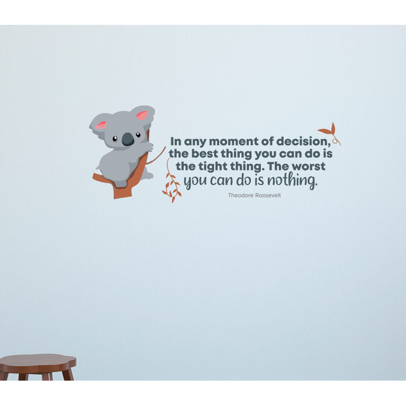 Adhésif décoratif citation de vie Best Koala, H 15 po x l 30 po
