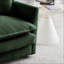 Canapé modulaire en U modulaire avec méridienne réversible Repose-pieds pour les soirées cinéma en famille | Chenille vert sauge-1093365584