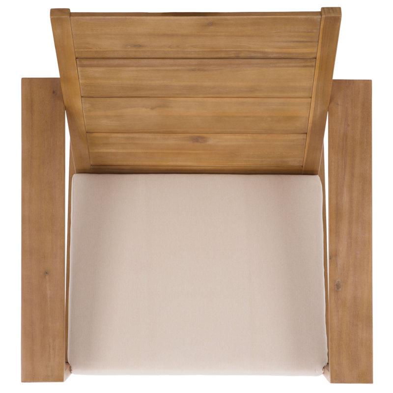 Chaise Adirondack en acacia Chania, Chêne / crème