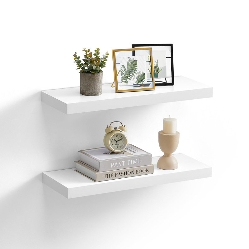 Arihaant 2 Piece Floating Shelf, White