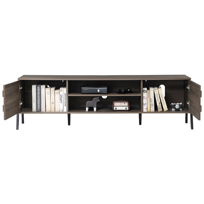 Artricia TV Stand for TVs, 20.9" H x 59.1" W x 15.6" D, Espresso