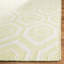 Tapis ivoire / vert en laine et coton tissé à la main Dhurries-1477060314