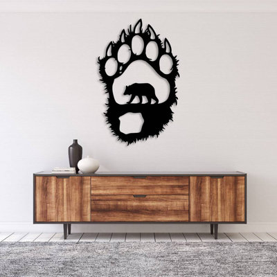 Ours en métal avec patte d'ours