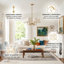 Lustre classique / traditionnel 6 lumières avec abat-jour blanc-2026288703