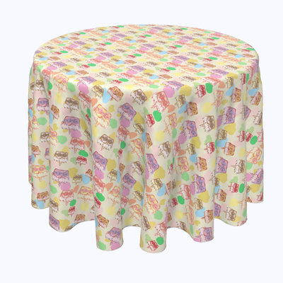 Kevin Geometric Round Easter Tablecloth