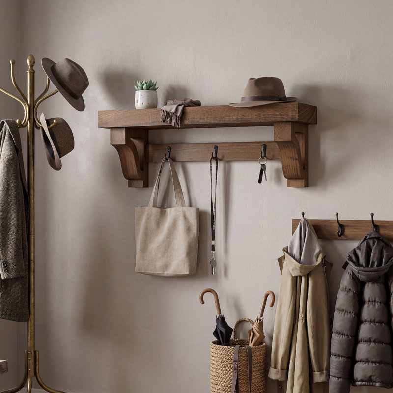 Portemanteaux mural Rayne, Honey, 60/8/11